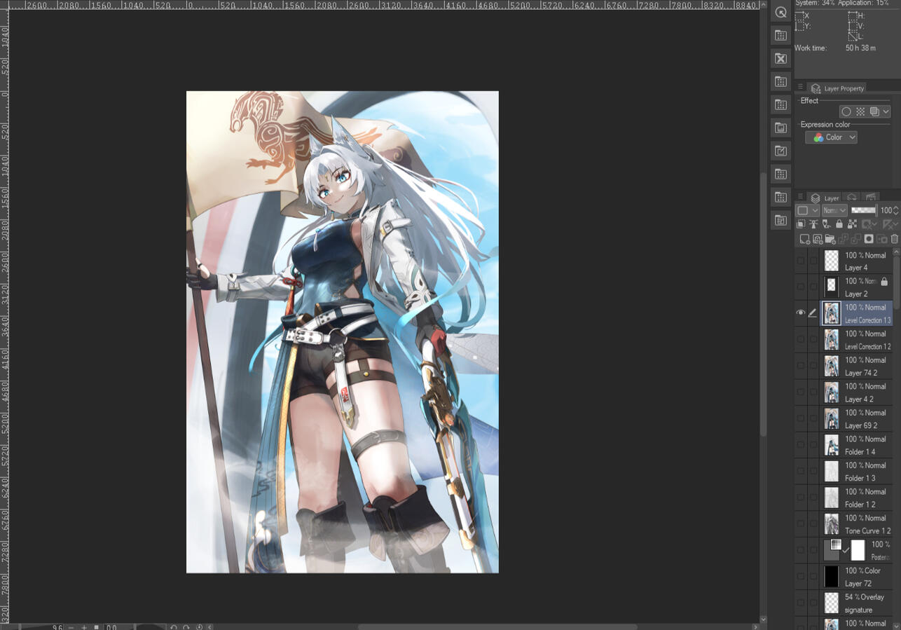 9. Overpainting + adjustments